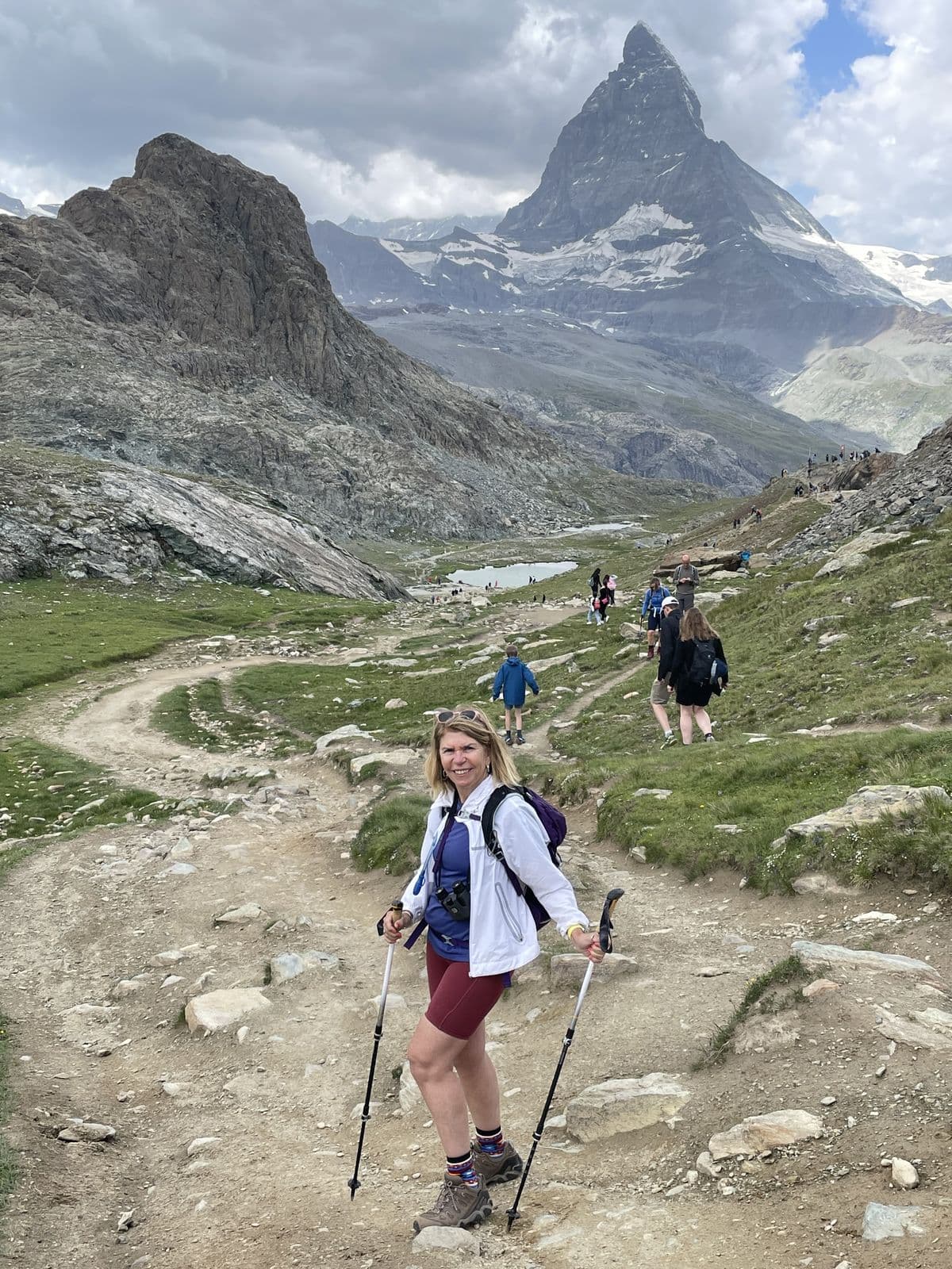 Cecilia hiking in Switzerland